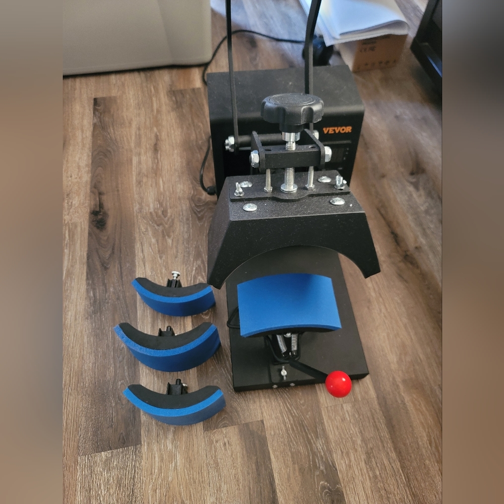 VEVOR HAT PRESS * 4 SIZE ATTACHMENTS